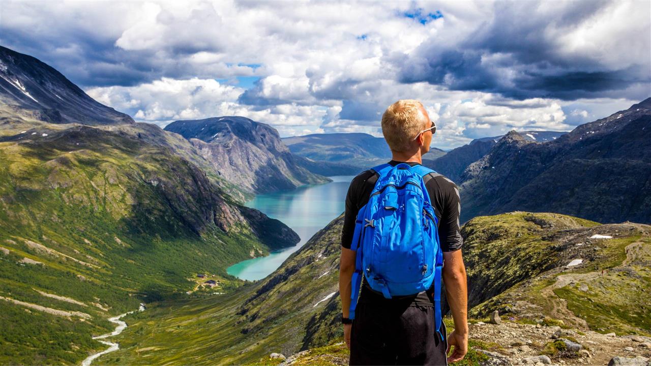 Wanderer in den Bergen